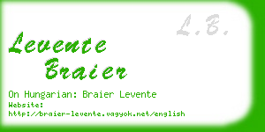 levente braier business card